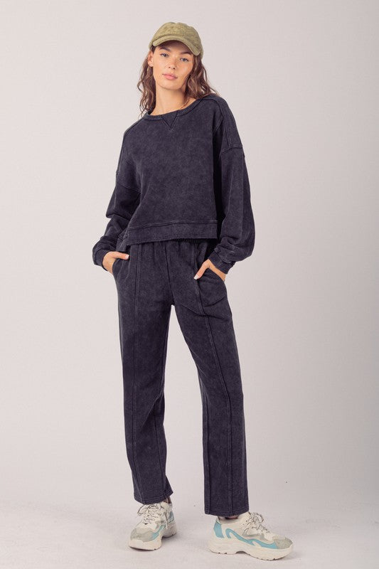 Washed Comfy Pants and Top Set